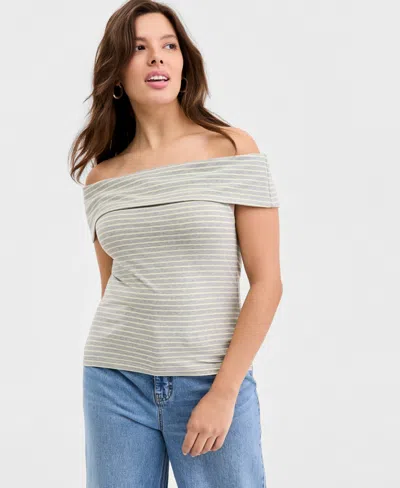 On 34th Women's Off-the-shoulder Top, Macy's Exclusive In Gray