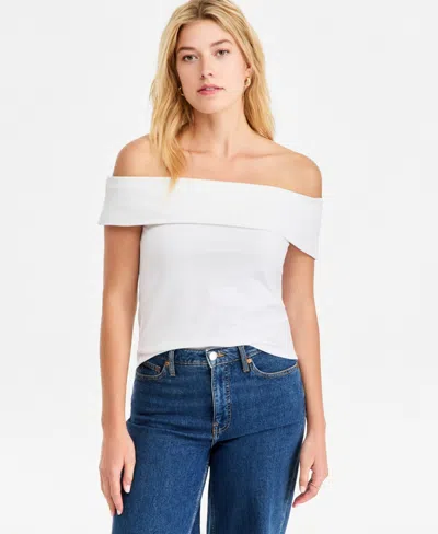 On 34th Women's Off-the-shoulder Jersey Knit Top, Macy's Exclusive In White