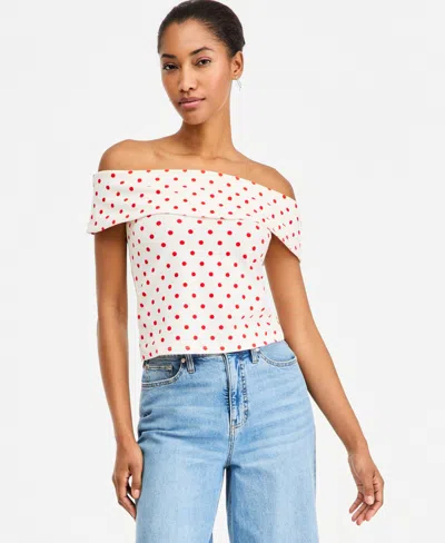 On 34th Women's Off-the-shoulder Jersey Knit Top, Macy's Exclusive In White