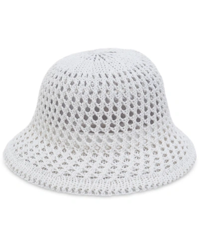 On 34th Women's Open-knit Crochet Cloche Hat, Created For Macy's In White