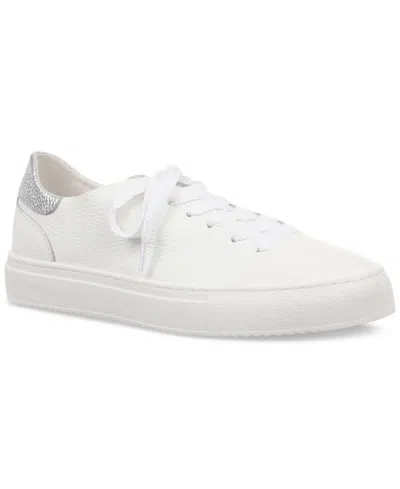 On 34th Women's Parkss Lace-up Sneakers, Exclusively At Macy's In White,silver