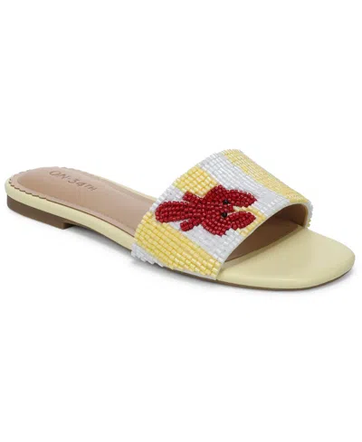 On 34th Women's Parvatii Square Toe Flat Sandals, Macy's Exclusive In Yellow