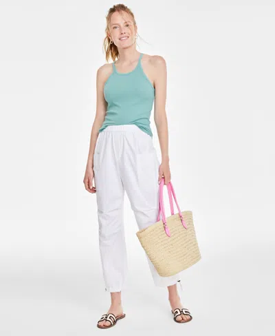 On 34th Women's Patch-pocket Jogger Pants, Created For Macy's In Bright White
