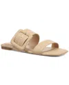 On 34th Women's Paulina Buckled Two-band Flat Sandals, Created For Macy's In Raffia Woven
