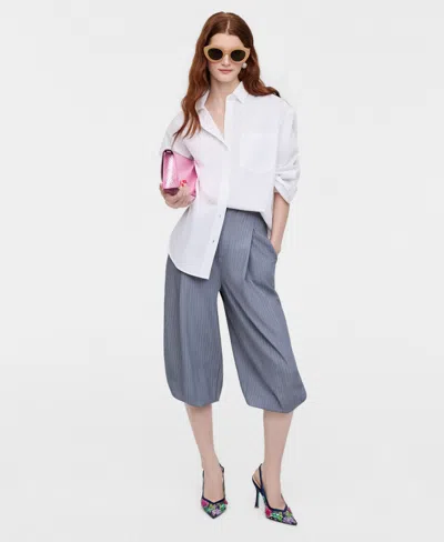 On 34th Women's Pinstripe Balloon-leg Pants, Macy's Exclusive- Molly Rogers Capsule Collection In White