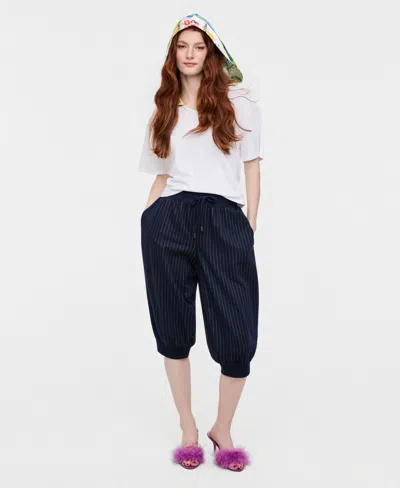 On 34th Women's Pinstripe Drawstring Jogger Pants, Macy's Exclusive- Molly Rogers Capsule Collection In Multi
