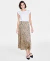 On 34th Women's Pleated Midi Skirt, Created For Macy's In Sunset Nude