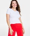 On 34th Womens Ribbed T Shirt Xxs 4x Created For Macys In White