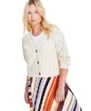 On 34th Women's Pointelle-stitch Cardigan, Created For Macy's In Alabaster