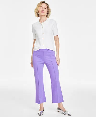 On 34th Women's Ponte Kick-flare Ankle Pants, Regular And Short Lengths, Created For Macy's In Bright Iris