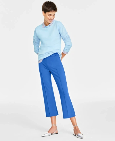 On 34th Women's Ponte Kick-flare Ankle Pants, Regular And Short Lengths, Created For Macy's In Cobalt Glaze