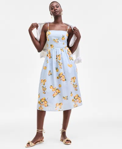 On 34th Women's Printed Cutout-back Midi Dress, Exclusively At Macy's
