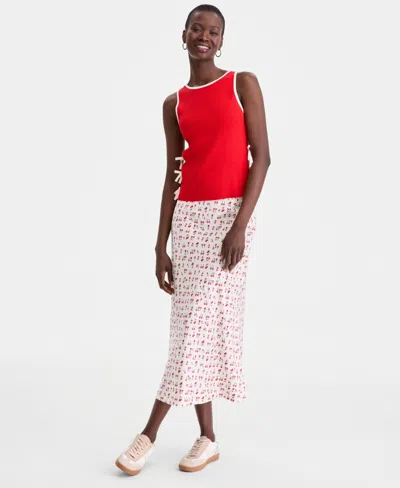 On 34th Women's Printed Midi Slip Skirt, Macy's Exclusive In Multi
