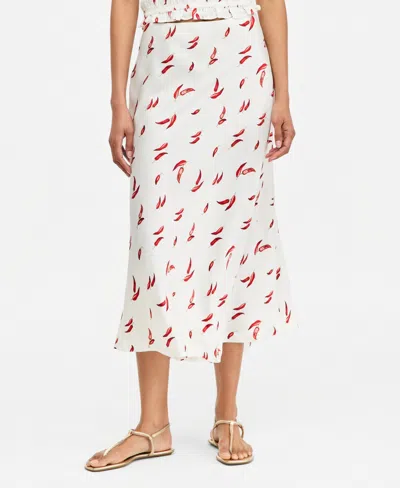 On 34th Women's Printed Midi Slip Skirt, Macy's Exclusive In White