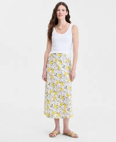 On 34th Women's Printed Midi Slip Skirt, Macy's Exclusive In Multi