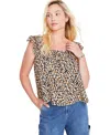 On 34th Women's Printed Ruffle-strap Swingy Tank, Created For Macy's In Sunset Nude Cmb