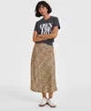 On 34th Women's Printed Slip Skirt, Created For Macy's In Sunset Nude Cmb