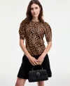 On 34th Women's Puff-shoulder T-shirt, Macy's Exclusive In Brown