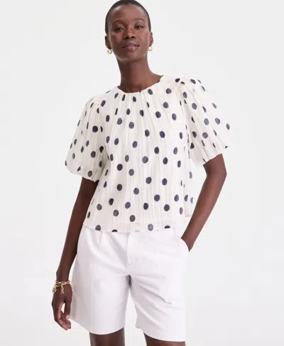 On 34th Women's Puff Sleeve Blouse, Macy's Exclusive In White
