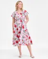 On 34th Women's Puff-sleeve Midi Dress, Exclusively At Macy's