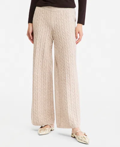 On 34th Women's Pull On Cable Wide-leg Sweater Pants, Regular & Short, Macy's Exclusive In Multi