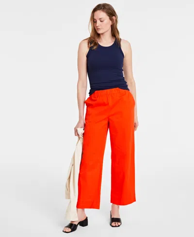 On 34th Women's Pull-on Chino Pants, Created For Macy's In Red