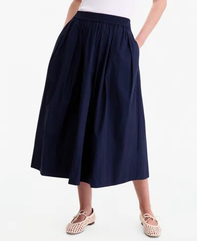 On 34th Women's Pull-on Midi Circle Skirt, Macy's Exclusive In Blue