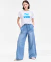 On 34th Women's Pull-on Utility Wide-leg Jeans, Exclusively At Macy's