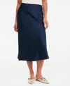 On 34th Women's Pull-on Satin Slip Skirt, Macy's Exclusive In Basic Navy