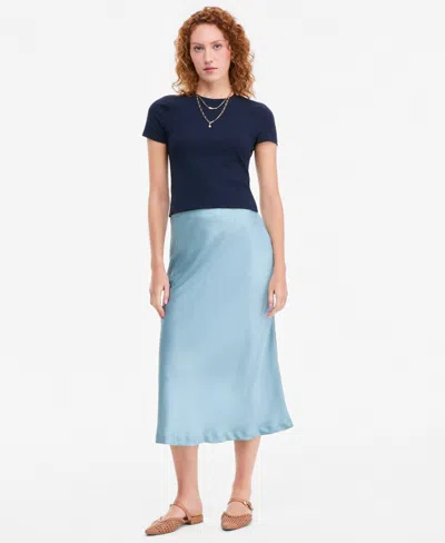 On 34th Women's Pull-on Satin Slip Skirt, Macy's Exclusive In Watertown