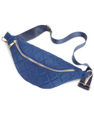 On 34th Women's Quilted Belt Bag, Created For Macy's In Navy