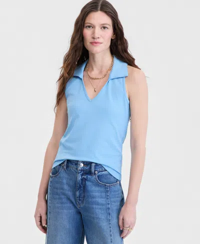 On 34th Women's Racerback Polo Tank Top, Macy's Exclusive In Blue