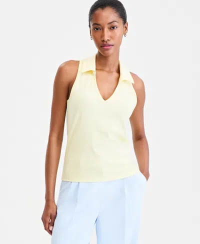 On 34th Women's Racerback Polo Tank Top, Macy's Exclusive In Neutral