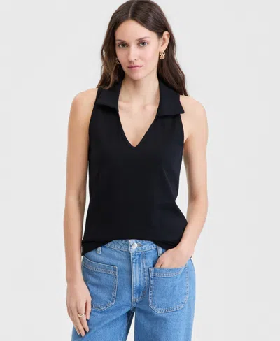 On 34th Women's Racerback Polo Tank Top, Macy's Exclusive In Black