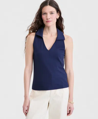 On 34th Women's Racerback Polo Tank Top, Macy's Exclusive In Blue