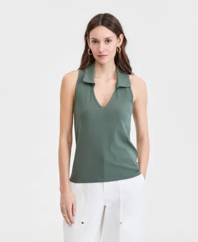 On 34th Women's Racerback Polo Tank Top, Macy's Exclusive In Green
