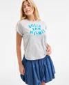 On 34th Women's Raglan-seam Dolce Far Niente Graphic T-shirt, Exclusively At Macy's In Gray