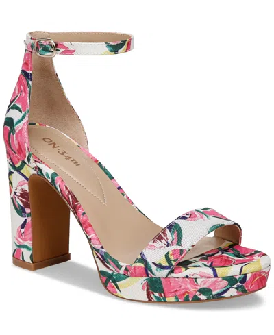 On 34th Women's Rannda Platform Dress Sandals, Created For Macy's In Floral Fabric