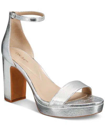 On 34th Women's Rannda Platform Dress Sandals, Created For Macy's In Silver