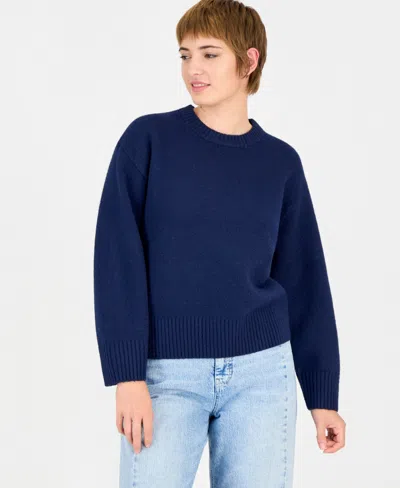 On 34th Women's Relaxed Barrel Sleeve Sweater, Macy's Exclusive In Blue