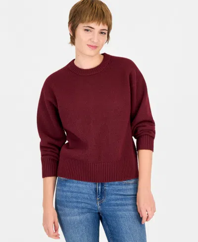 On 34th Women's Relaxed Barrel Sleeve Sweater, Macy's Exclusive In Burgundy