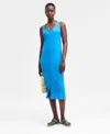 On 34th Women's Rib-knit Button Down Midi Dress, Exclusively At Macy's In Blue