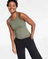 ON 34TH WOMEN'S RIBBED HIGH-NECK TANK TOP, CREATED FOR MACY'S