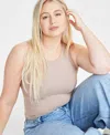 On 34th Women's Ribbed High-neck Tank Top, Xxs-4x, Created For Macy's In Antique Blush