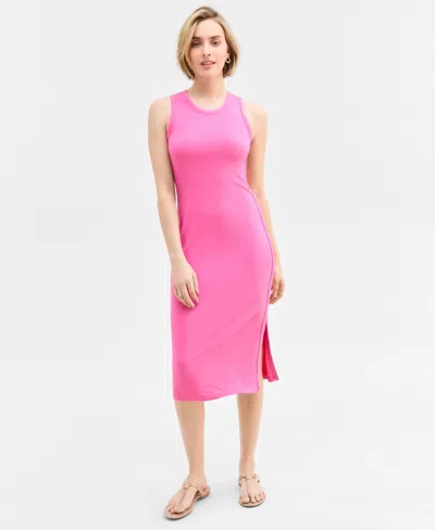 On 34th Women's Ribbed Knit Midi Dress, Exclusively At Macy's In Pink