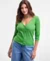 On 34th Women's Ribbed Striped Cardigan, Macy's Exclusive In Green