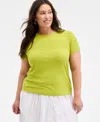 On 34th Women's Ribbed T-shirt, Xxs-4x, Created For Macy's In Green