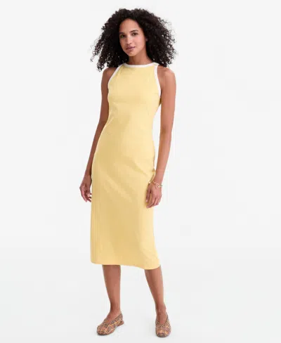 On 34th Women's Ringer-trim Sleeveless Knit Midi Dress, Macy's Exclusive In Yellow