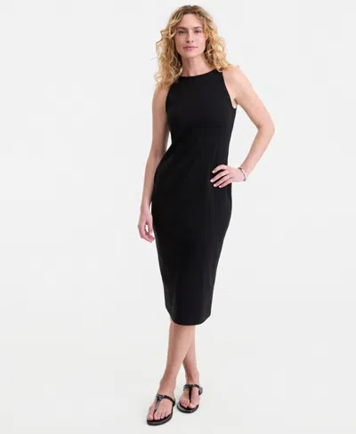 On 34th Women's Ringer-trim Sleeveless Knit Midi Dress, Macy's Exclusive In Black