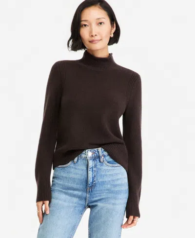 On 34th Women's Roll Mock Neck Sweater, Macy's Exclusive In Brown